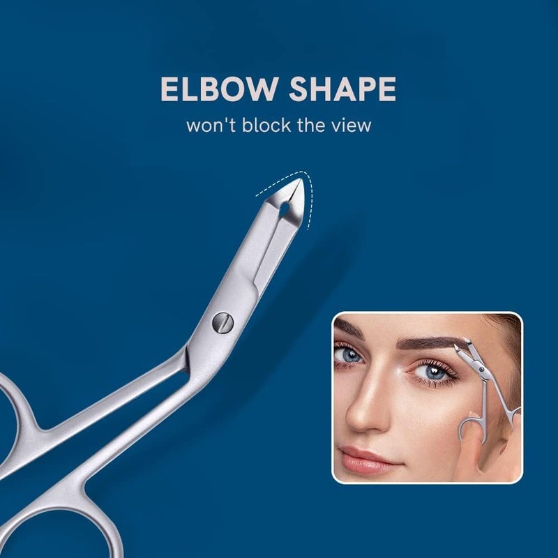 Cut it 2pcs Stainless Steel Eyebrow Tweezers for Women Handle Shaped Angled Tweezers Flat Tip Hair Plucker for Eyebrow Trimming and Shaping, Face Hair Tools for Women - Image 3